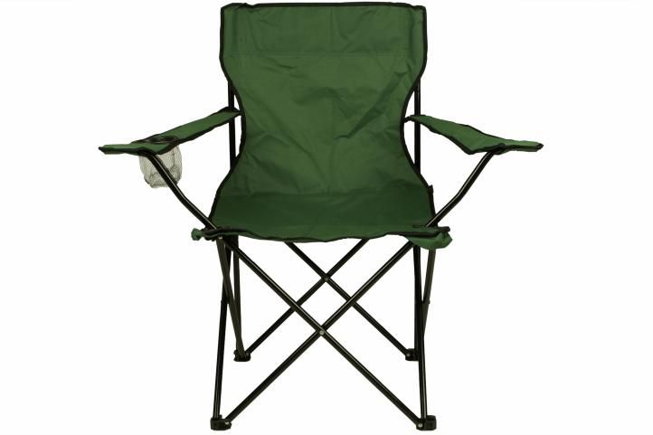 Divero 53 Skládací židle s držákem - zelená Divero