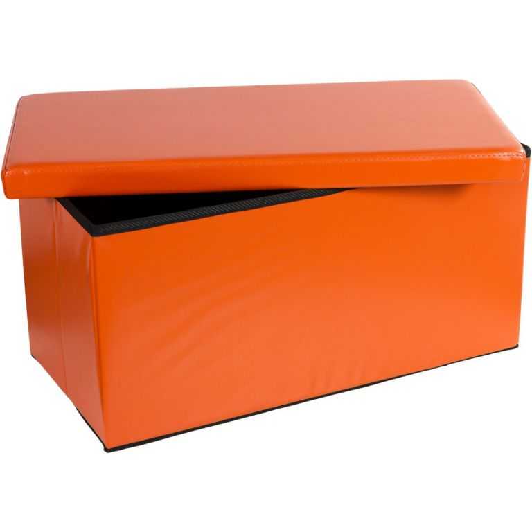 STILISTA 30651 Skládací lavice s úložným prostorem - oranžová Stilista