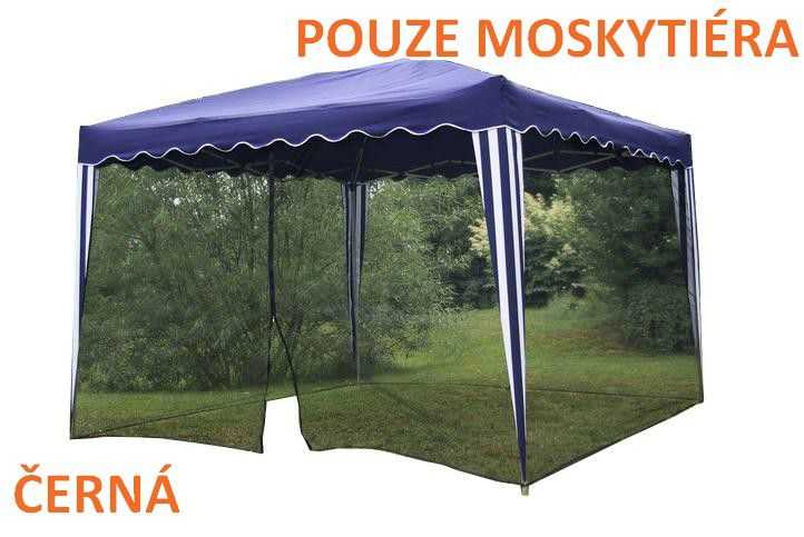 Moskytiéra na zahradní párty stan 3 x 3 m ČERNÁ Garthen