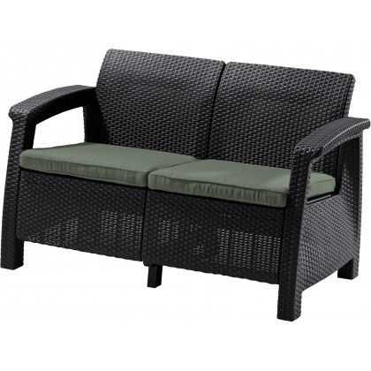 Allibert CORFU LOVE SEAT 35595 Pohovka - hnědá Allibert