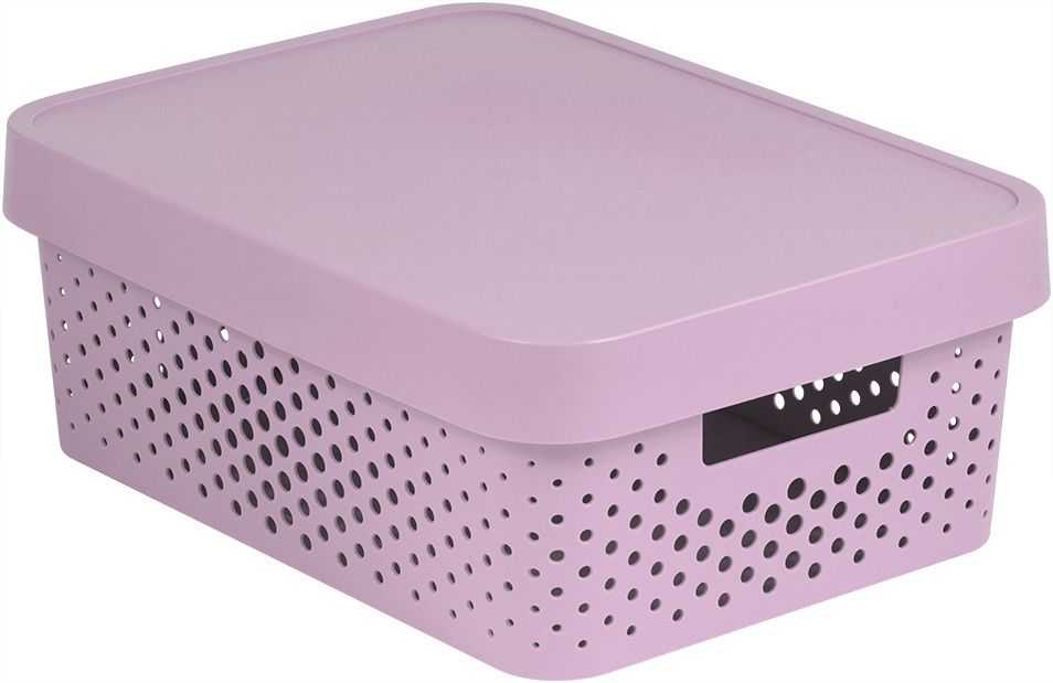 CURVER Úložný box INFINITY DOTS 11L - růžový R41559 CURVER