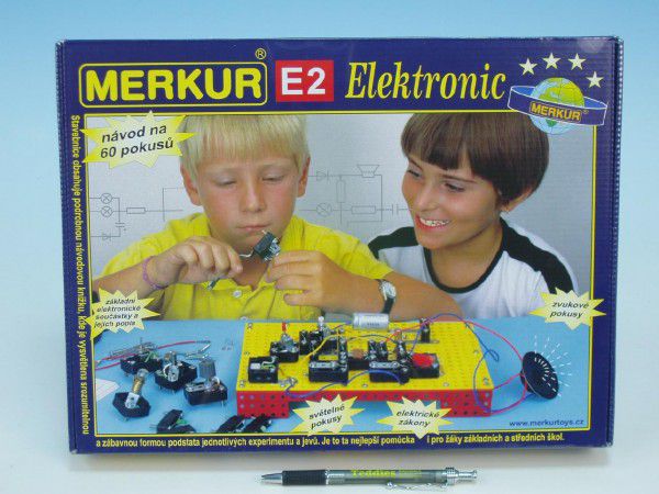 MERKUR E2 elektronic Stavebnice v krabici 36x27x6cm Teddies
