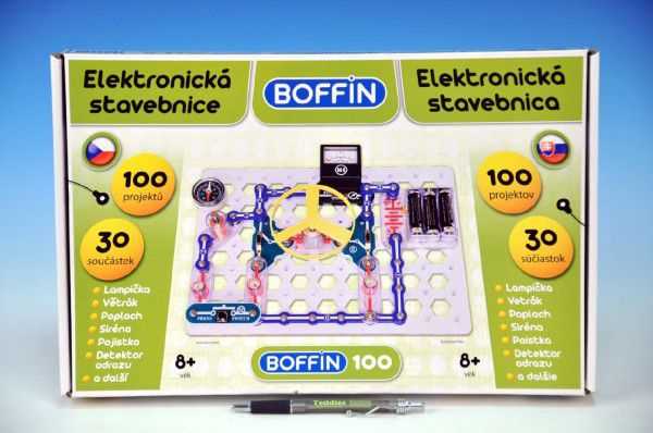 Boffin 100 Stavebnice elektronická 100 projektů na baterie 30ks v krabici 38x25x5cm Teddies