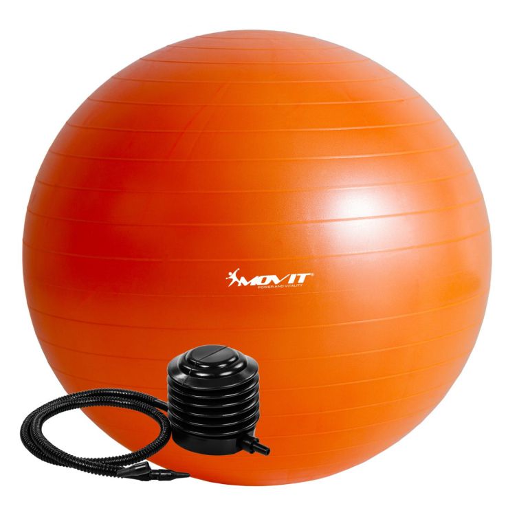 MOVIT 54115 Gymnastický míč s pumpou - 75 cm - oranžová MOVIT