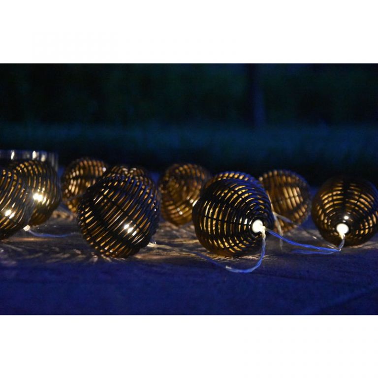 Solární osvětlení - RATTAN KOULE - 10 LED Sharks