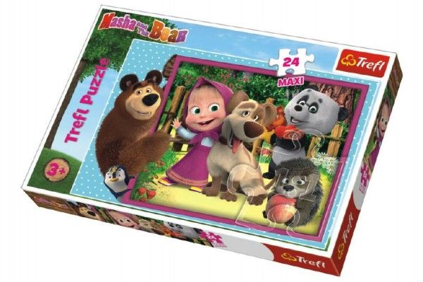 Puzzle maxi 24 dílků Máša a medvěd 60x40cm v krabici Teddies