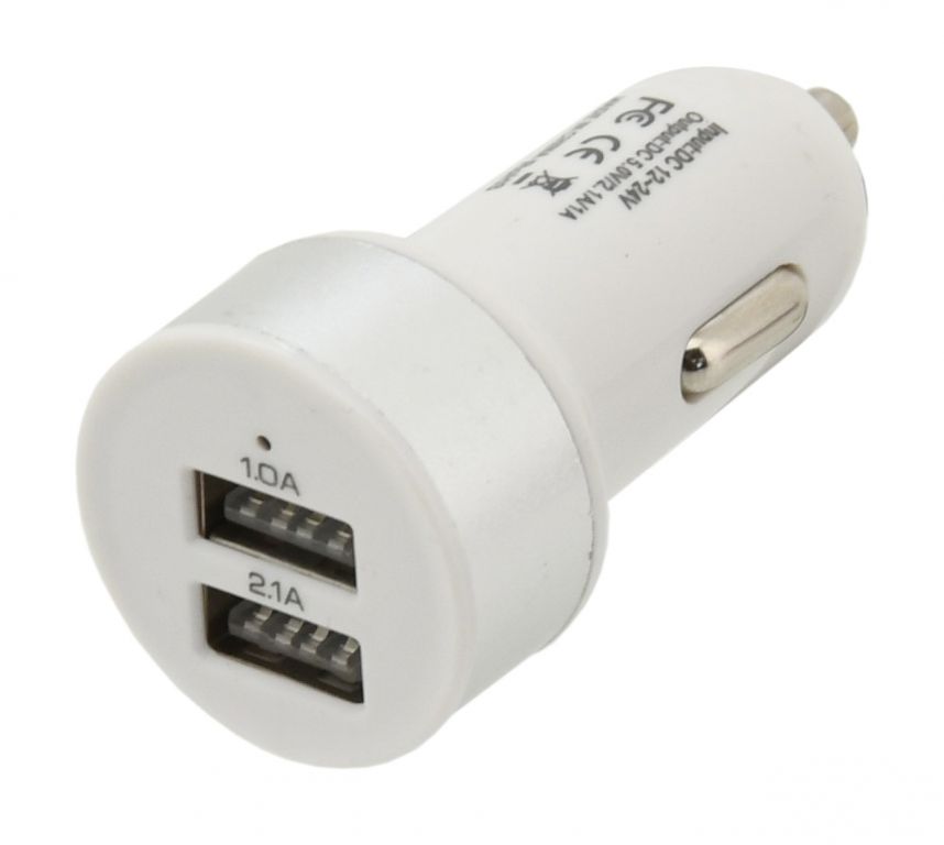 Compass Zástrčka 2xUSB 12-24V 5V/2100mA