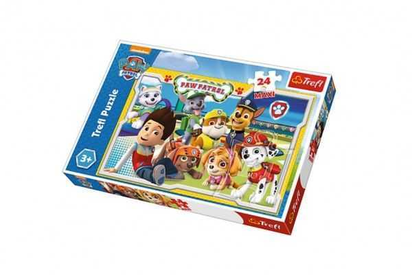 Puzzle Paw Patrol/Tlapková patrola MAXI 24ks 60x40cm v krabici 39x26x4cm Teddies