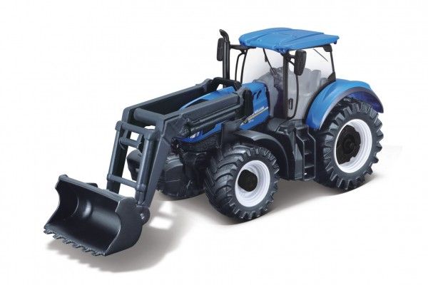 Bburago Traktor s nakladače Fendt 1050 Vario/New Holland kov/plast 16cm 2 druhy Teddies