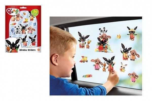 Okenní dekorace Bing Bunny 50 ks samolepek na kartě Teddies
