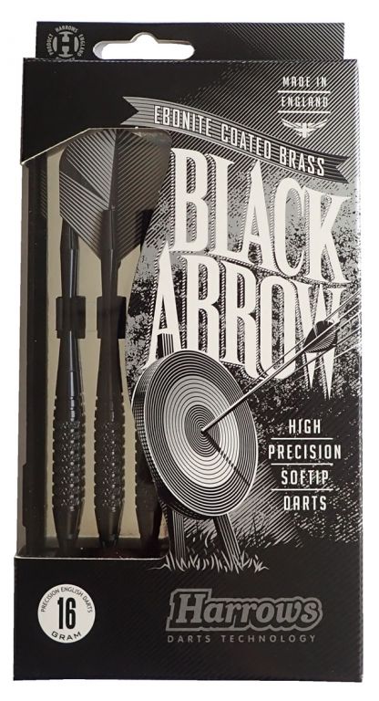 Harrows SOFT BLACK ARROW Šipky s plastovým hrotem 16g Harrows