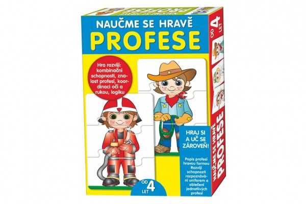 Puzzle deskové Naučme se hravě profese v krabici 20x28x4cm Teddies