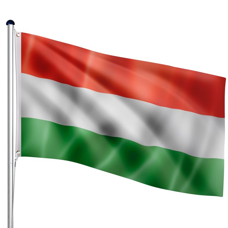 Vlajkový stožár vč. vlajky Maďarsko