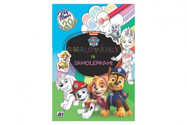 Omalovánky se samolepkami Paw Patrol/Tlapková patrola A4 21x30cm Teddies