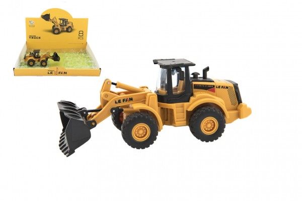 Teddies Stavební stroj nakladač plast 18cm na setrvačník Teddies