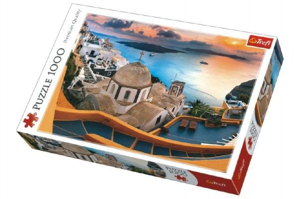 Puzzle Santorini 1000 dílků v krabici 40x27x6cm Teddies