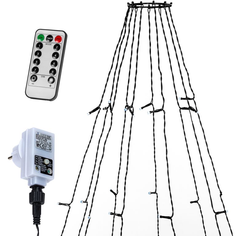 Voltronic Světelný řetěz ve tvaru kuželu 360LED studená bílá VOLTRONIC®