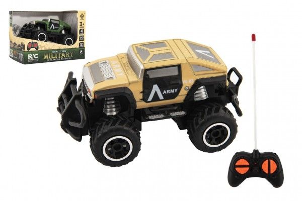 Auto RC mini vojenské SUV plast 14cm 27MHz Teddies