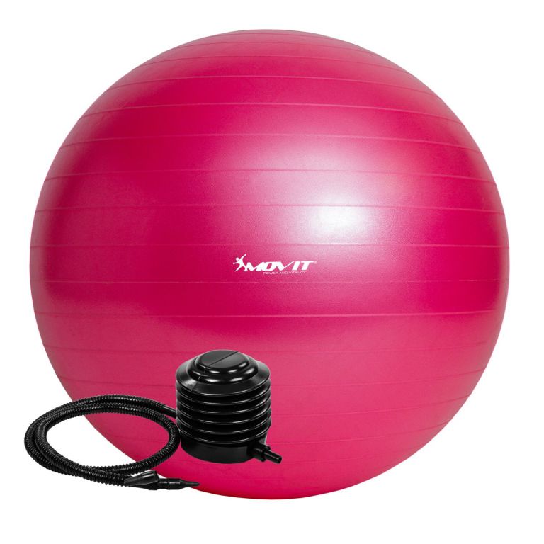 MOVIT 54111 Gymnastický míč s pumpou - 75 cm - růžová MOVIT