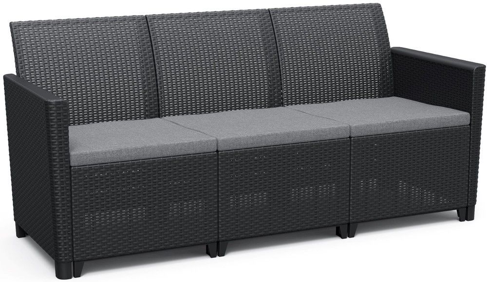 CLAIRE 3 SEATERS SOFA - grafit Allibert