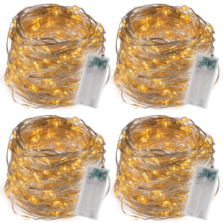 Sada 4  kusů světelných drátů 40 LED