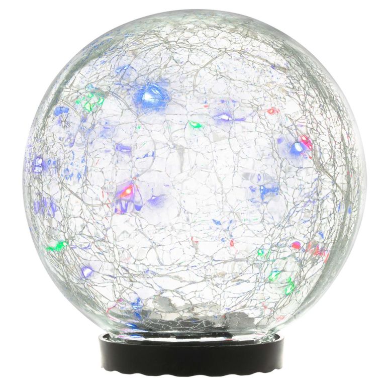 Solární osvětlení skleněná koule 25 LED