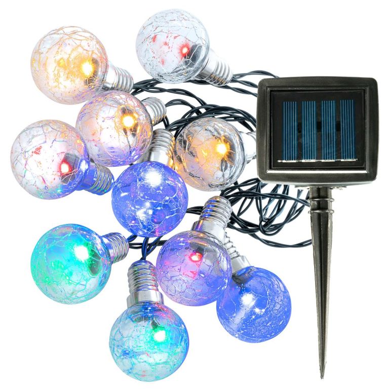 Sada solárních světelných řetězů 10 LED