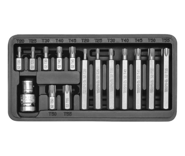 Sada bitů 15 ks TORX box Yato