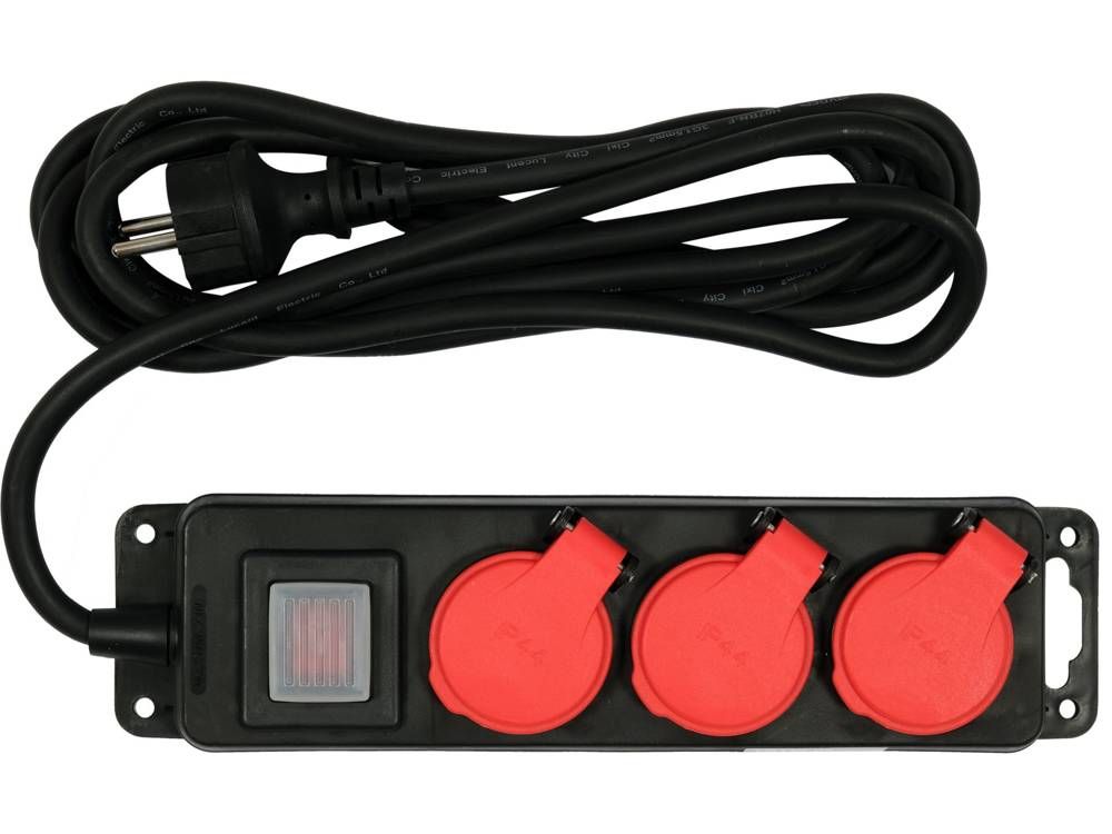 Kabel prodlužovací dílenský 3 m vypínač 3 zásuvky Yato