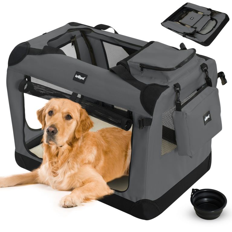 Leopet Přepravní box pro psy XXXL 102 x 69 x 69 cm antracit Leopet