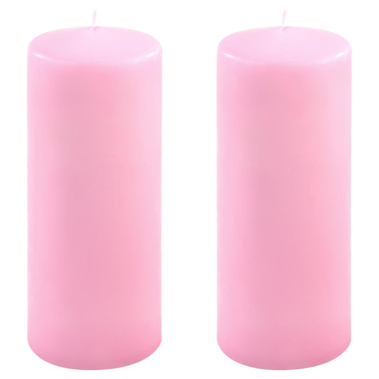 Růžová parafínová svíčka 20 cm