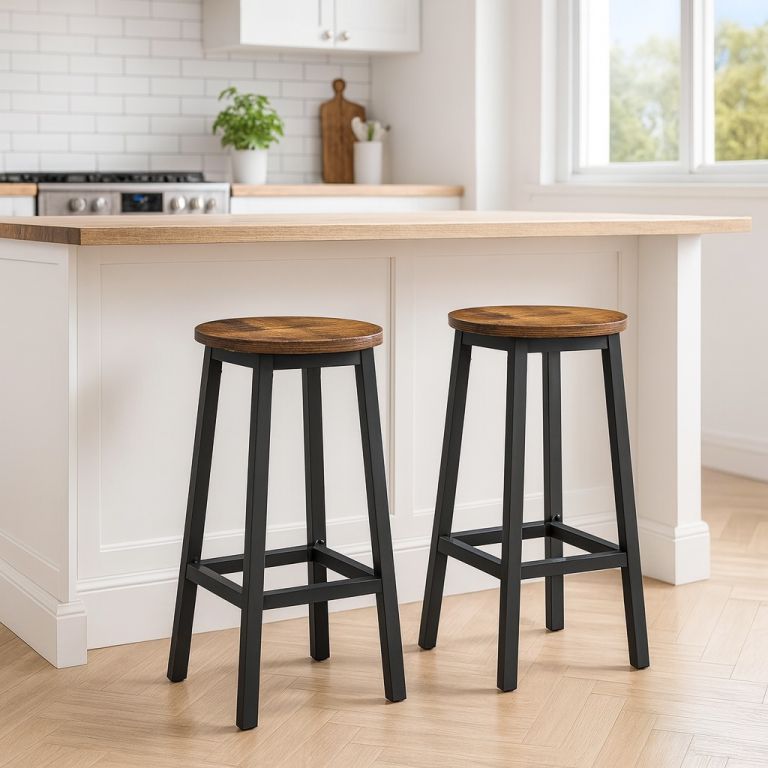 Sada 2 barových stoliček industriální styl 65 cm Vasagle