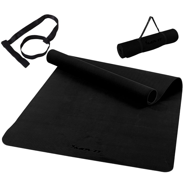 Jóga podložka protiskluzová černá 190 × 100 cm MOVIT