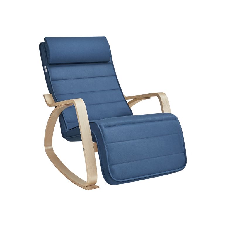 Houpací křeslo s opěrkou nohou a polštářem