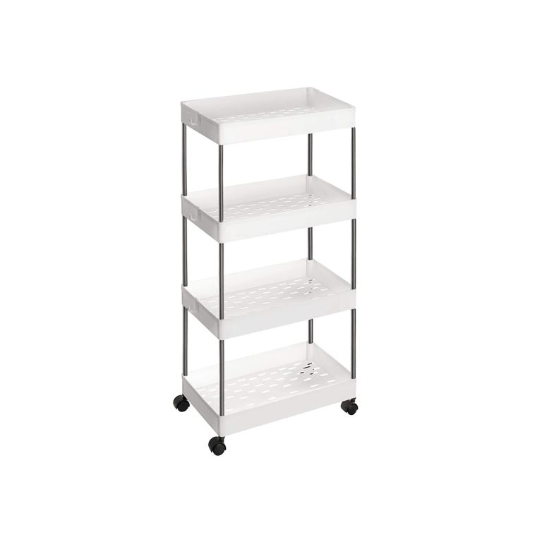 Úzký pojízdný regál na kolečkách