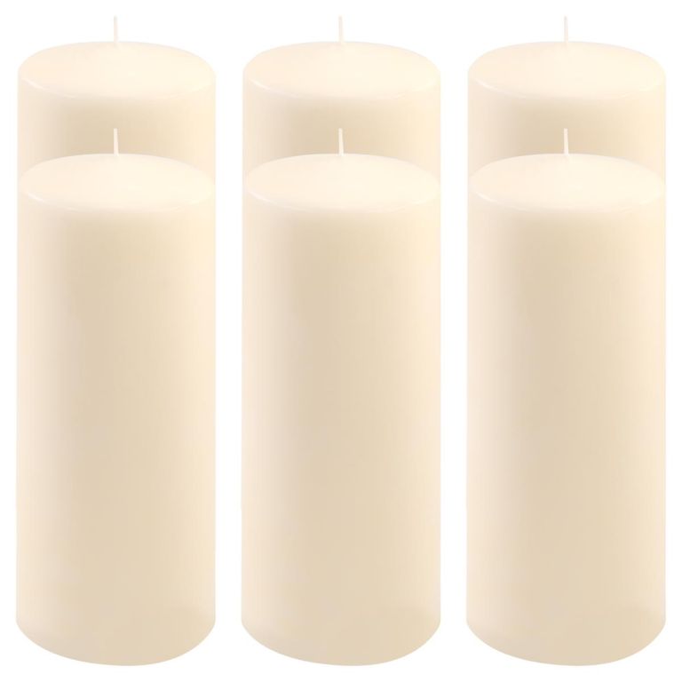 Krémová parafínová svíčka 25 cm
