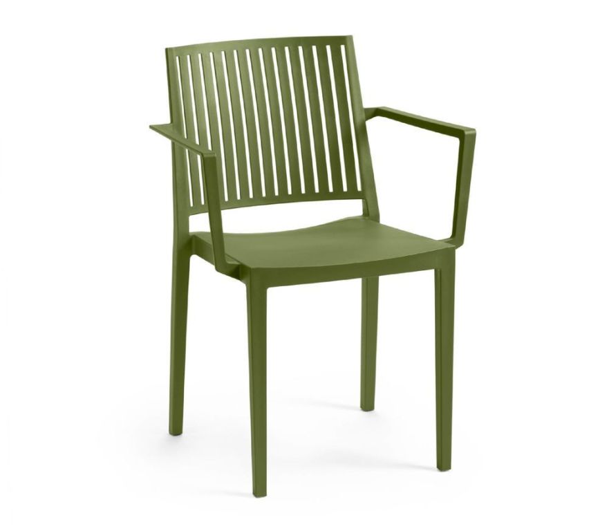 91052 Zahradní křeslo BARS ARMCHAIR - olivová Rojaplast