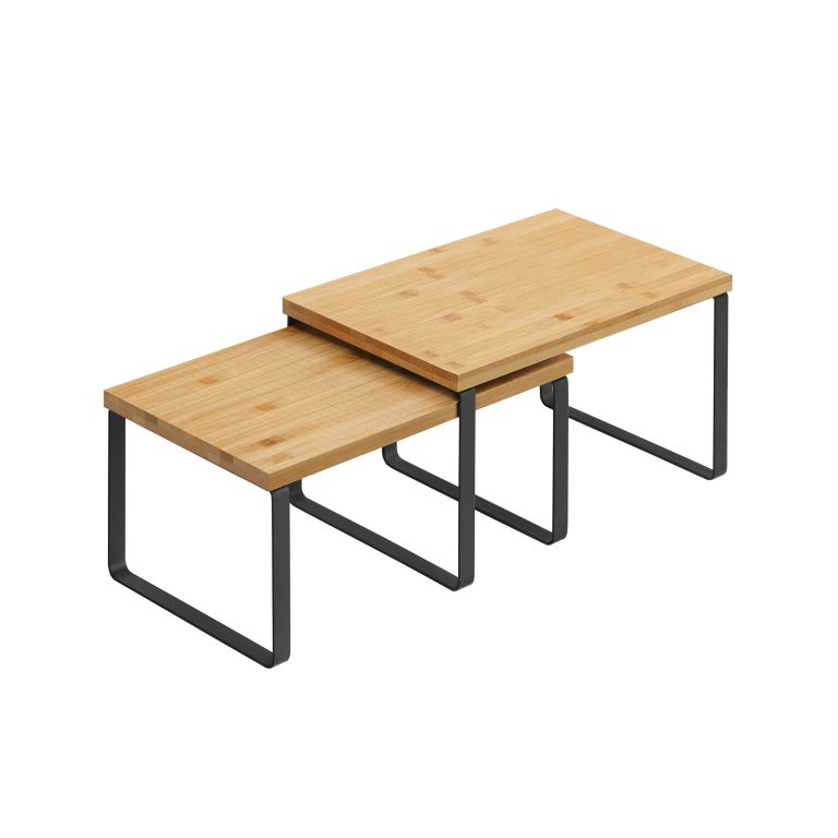 Stohovatelné bambusové police na kuchyňskou linku