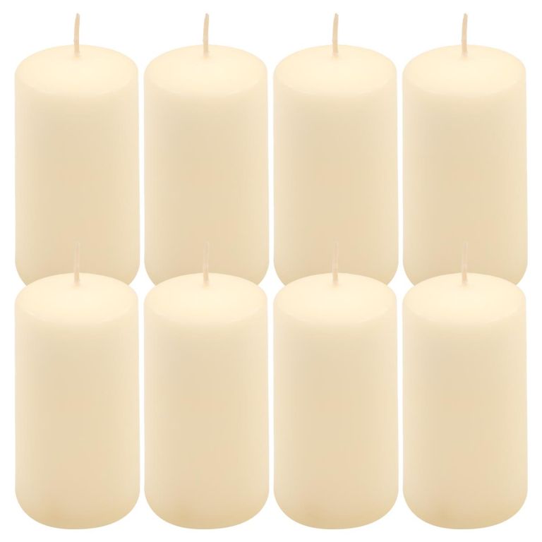 Krémová parafínová svíčka 10 cm
