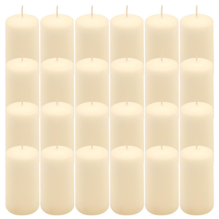 Krémová parafínová svíčka 10 cm