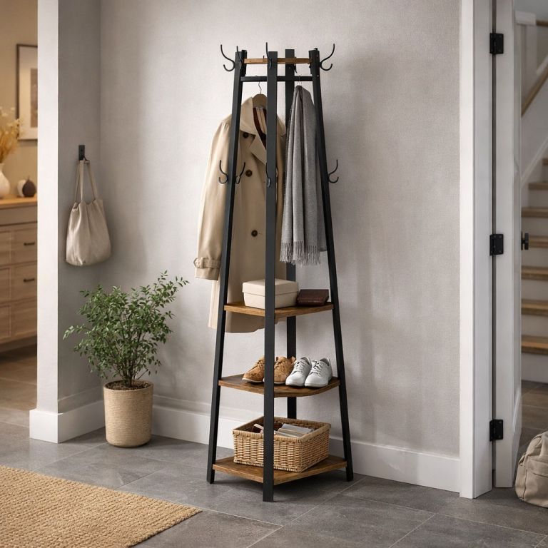 Stojan na kabáty 8 háčků