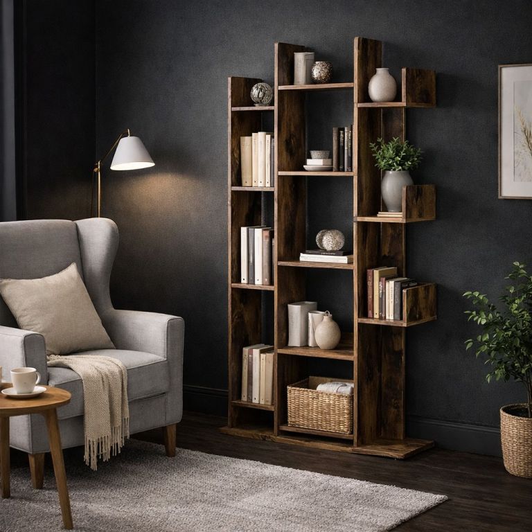 Asymetrická knihovna 13 polic