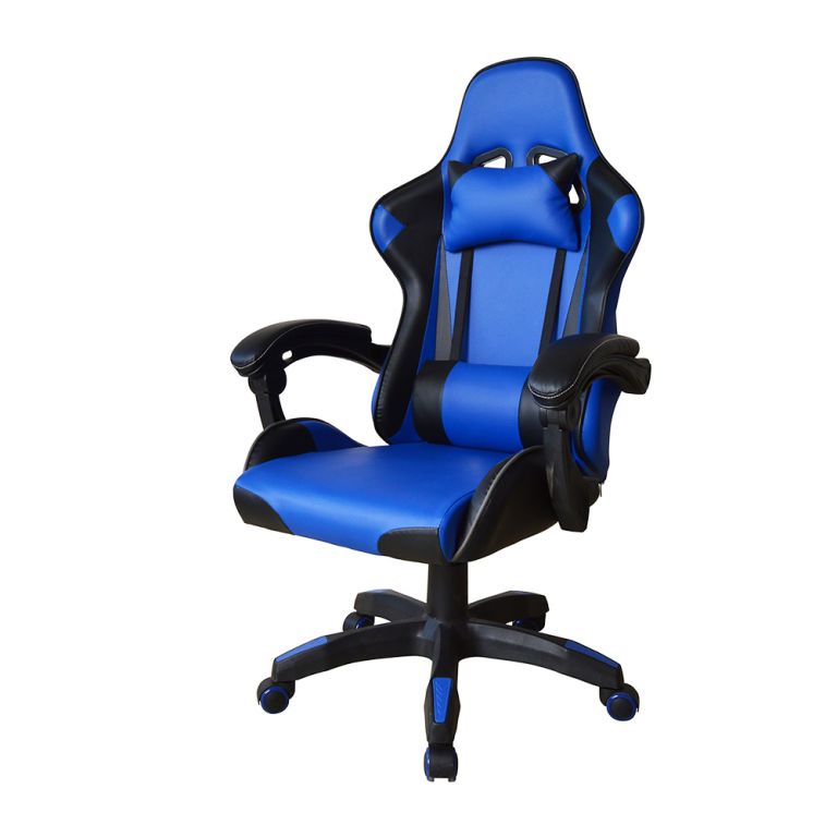 Ergonomická herní židle černo-modrá s područkami
