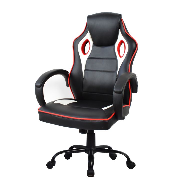 Ergonomická herní židle černá s naklápěcím mechanismem