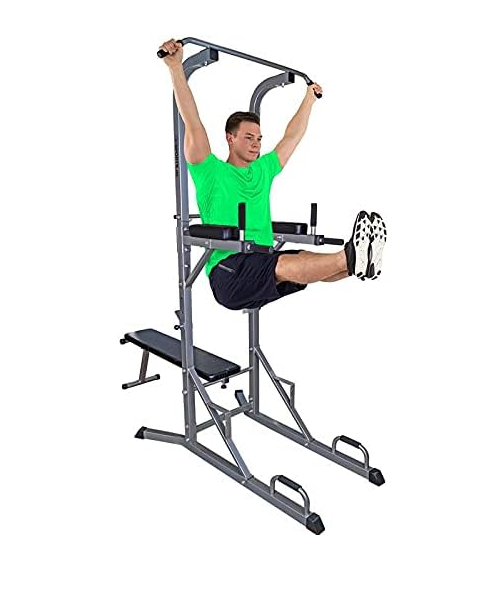 Multifunkční posilovací věž s hrazdou a lavicí Physionics