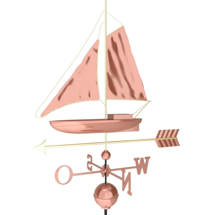 Měděný člun z mědi s podstavcem