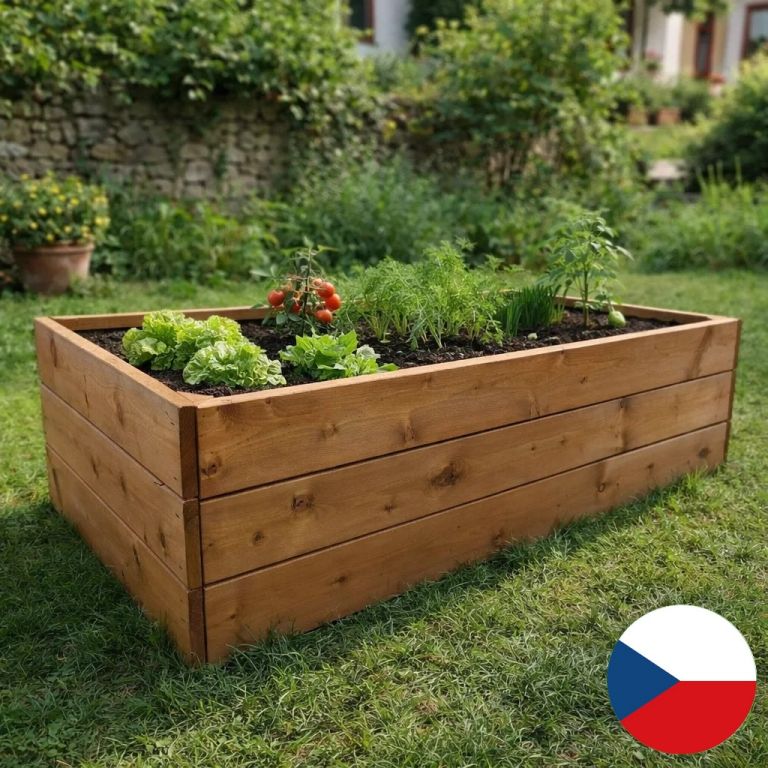Dřevěný vyvýšený záhon 163 × 78 × 42 cm Tonap