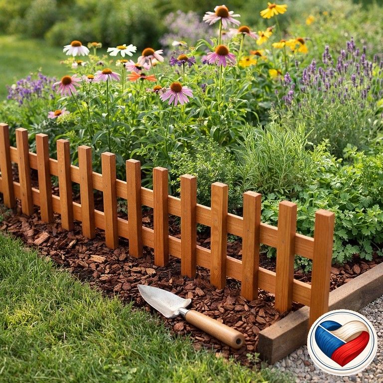 Plůtek k záhonu dřevěný 100×20/35×4 cm