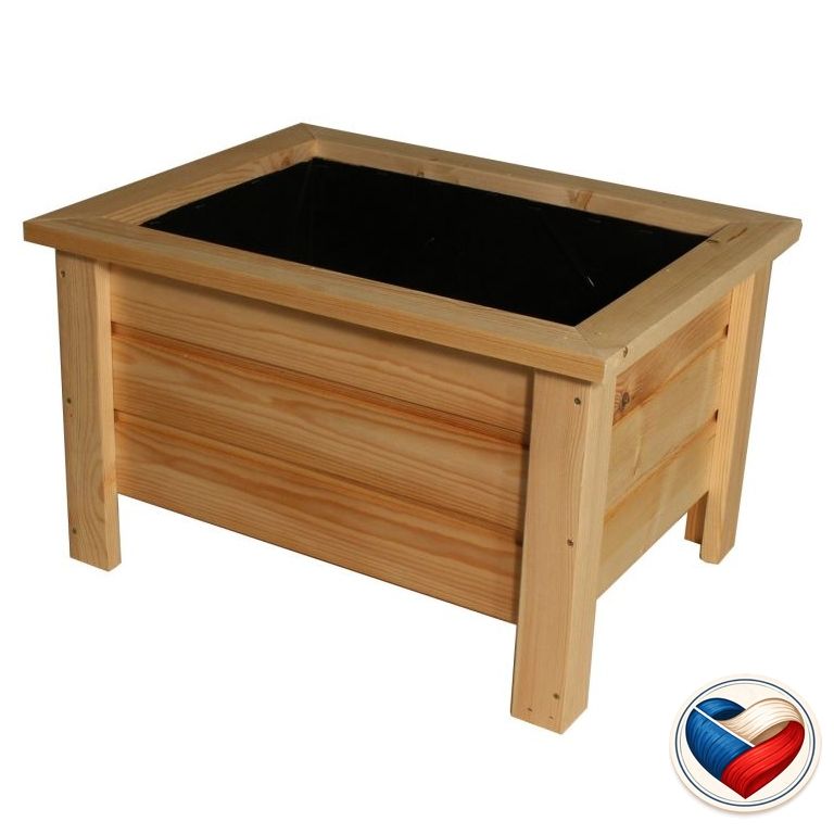 Květináč dřevěný na nohách 58×45×37 cm