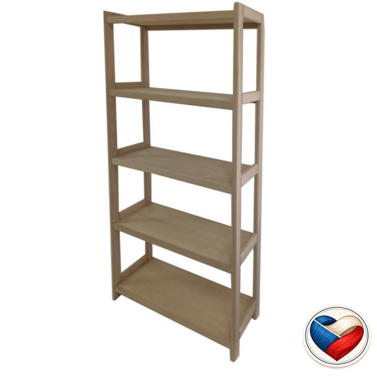 Bukový regál 5 polic 173×70×33 cm
